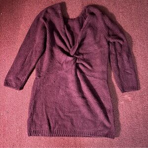 Aerie twist back sweater dress XL